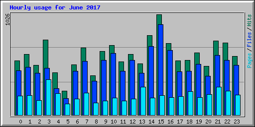 Hourly usage for June 2017