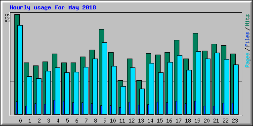 Hourly usage for May 2018